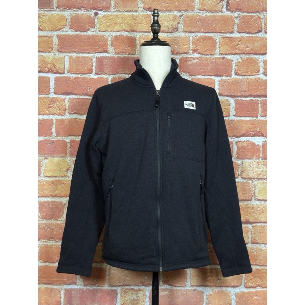 The North Face Fleece Jacket Mens Medium Black Full Zip Pockets Gorpcore Cozy